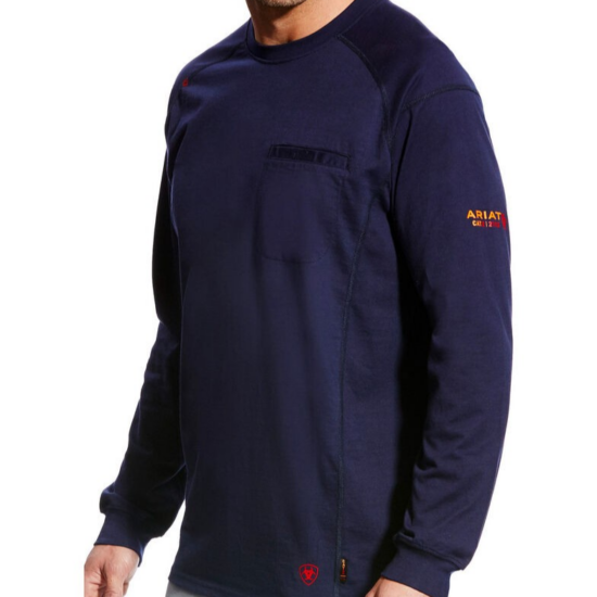Ariat Air FR CAT 2 Navy Crew T-Shirt