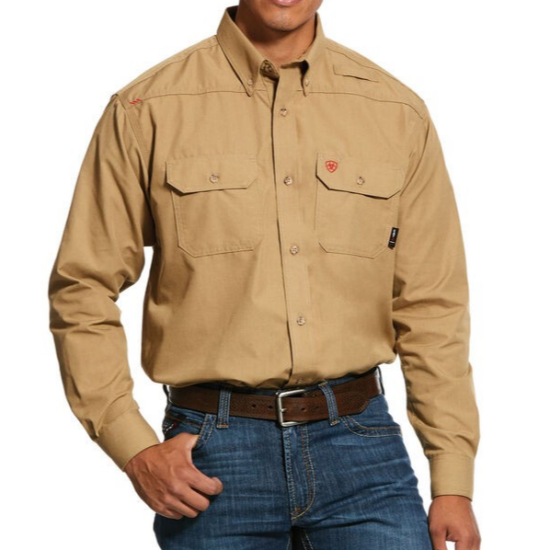 Ariat FR CAT 2 Featherlight Khaki Button Down