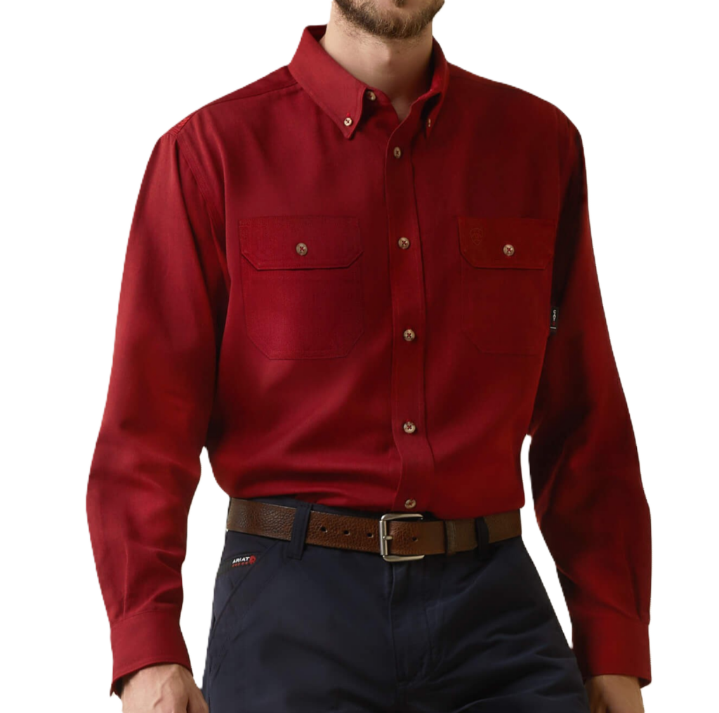 Ariat FR CAT 2 Air Inherent Red Heather Button Down