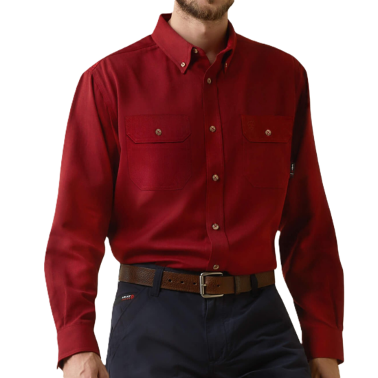 Ariat FR CAT 2 Air Inherent Red Heather Button Down