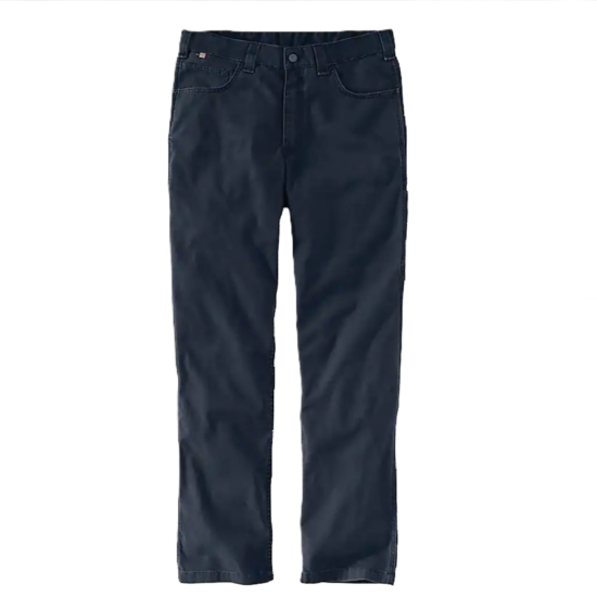 Carhartt FR CAT 2 Rugged Flex Five Pocket Navy Canvas Pant
