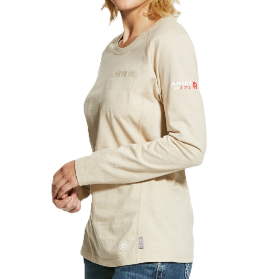 Ariat Air FR CAT 2 Sand Heather Crew T-Shirt