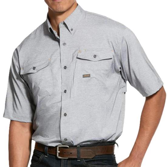 Ariat Rebar Made Tough VentTEK DuraStretch Grey Work Shirt