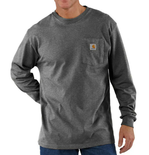 Carhartt Heavyweight Long Sleeve Pocket Carbon T-Shirt