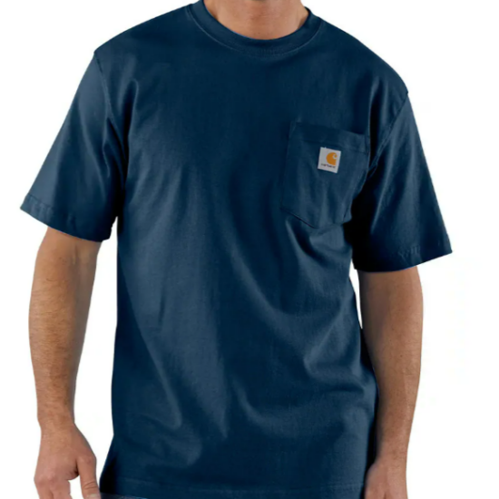 Carhartt Heavyweight Short Sleeve Navy T-Shirt