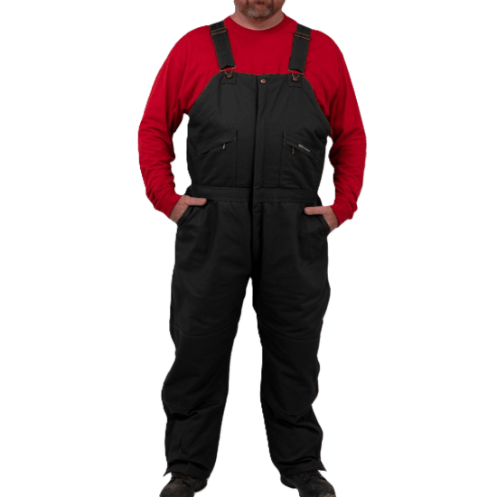 Key Insulated Duck Bib Overalls Black