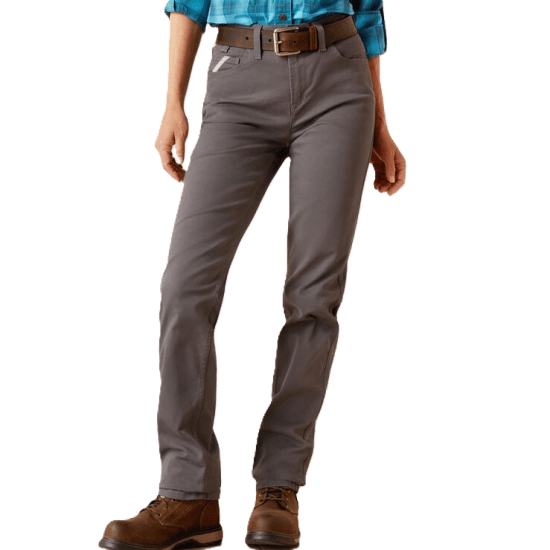 Ariat Rebar Perfect Rise Made Tough Straight Pant Grey