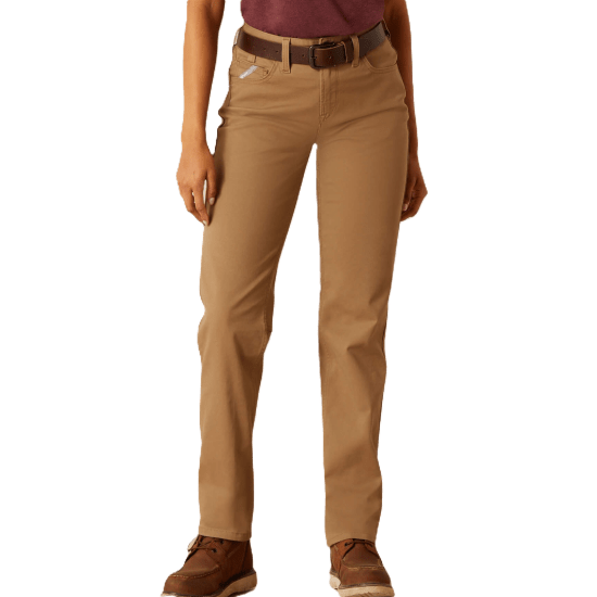 Ariat Rebar Perfect Rise Made Tough Straight Pant Khaki